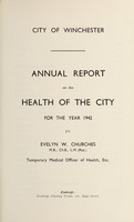 view [Report 1942] / Medical Officer of Health, Winchester U.D.C. / City.