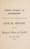 view [Report 1939] / Medical Officer of Health, Windermere U.D.C.