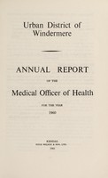 view [Report 1960] / Medical Officer of Health, Windermere U.D.C.