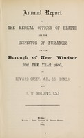 view [Report 1893] / Medical Officer of Health, New Windsor Borough.