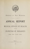 view [Report 1900] / Medical Officer of Health, New Windsor Borough.