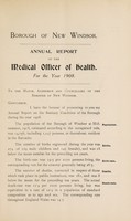 view [Report 1908] / Medical Officer of Health, New Windsor Borough.