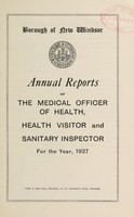 view [Report 1937] / Medical Officer of Health, New Windsor Borough.