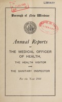 view [Report 1944] / Medical Officer of Health, New Windsor Borough.