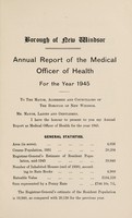 view [Report 1945] / Medical Officer of Health, New Windsor Borough.
