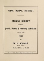 view [Report 1938] / Medical Officer of Health, Wing R.D.C.