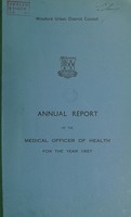 view [Report 1957] / Medical Officer of Health, Winsford U.D.C.