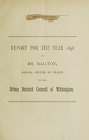 view [Report 1898] / Medical Officer of Health, Withington Local Board District / U.D.C.