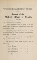 view [Report 1902] / Medical Officer of Health, Wivenhoe U.D.C.