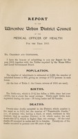 view [Report 1913] / Medical Officer of Health, Wivenhoe U.D.C.