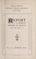 view [Report 1917] / Medical Officer of Health, Wolstanton United U.D.C.