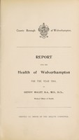 view [Report 1904] / Medical Officer of Health, Wolverhampton County Borough.