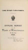 view [Report 1925] / Medical Officer of Health, Wolverhampton County Borough.