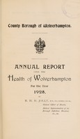 view [Report 1928] / Medical Officer of Health, Wolverhampton County Borough.