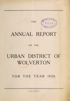 view [Report 1920] / Medical Officer of Health, Wolverton U.D.C.
