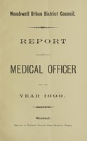 view [Report 1898] / Medical Officer of Health, Wombwell Local Board / U.D.C.