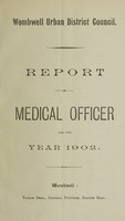 view [Report 1902] / Medical Officer of Health, Wombwell Local Board / U.D.C.