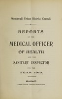 view [Report 1910] / Medical Officer of Health, Wombwell Local Board / U.D.C.