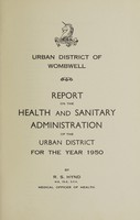 view [Report 1950] / Medical Officer of Health, Wombwell Local Board / U.D.C.