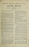 view [Report 1937] / Medical Officer of Health, Woodhall Spa U.D.C.