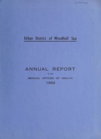 view [Report 1952] / Medical Officer of Health, Woodhall Spa U.D.C.