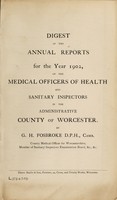 view [Report 1902] / Medical Officer of Health, Worcestershire / County of Worcester County Council.