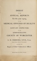 view [Report 1919] / Medical Officer of Health, Worcestershire / County of Worcester County Council.