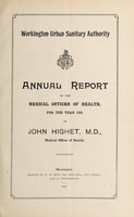 view [Report 1908] / Medical Officer of Health, Workington Borough.