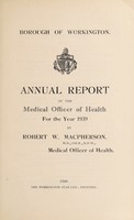 view [Report 1939] / Medical Officer of Health, Workington Borough.