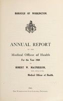 view [Report 1940] / Medical Officer of Health, Workington Borough.