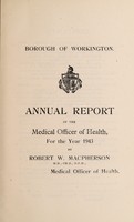 view [Report 1943] / Medical Officer of Health, Workington Borough.