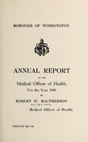 view [Report 1946] / Medical Officer of Health, Workington Borough.