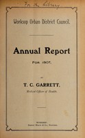 view [Report 1907] / Medical Officer of Health, Worksop U.D.C.