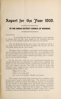 view [Report 1909] / Medical Officer of Health, Worksop U.D.C.