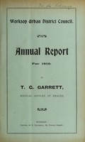 view [Report 1910] / Medical Officer of Health, Worksop U.D.C.