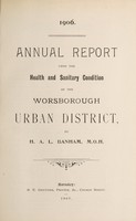 view [Report 1906] / Medical Officer of Health, Worsbrough U.D.C.