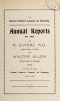 view [Report 1921] / Medical Officer of Health, Worsley U.D.C.