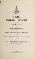 view [Report 1920] / Medical Officer of Health, Worthing Borough and East Preston R.D.C.