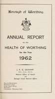 view [Report 1962] / Medical Officer of Health, Worthing Borough.