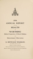 view [Report 1934] / School Medical Officer of Health, Worthing.