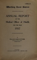 view [Report 1937] / Medical Officer of Health, Worthing R.D.C.