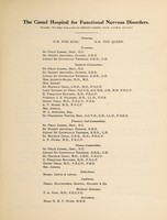 view Report and accounts for the year ended 31st December, 1921 / The Cassel Hospital for Functional Nervous Disorders.