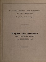 view Report and accounts for the year ended 31st December, 1928 / The Cassel Hospital for Functional Nervous Disorders.