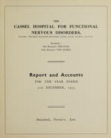 view Report and accounts for the year ended 31st December, 1935 / The Cassel Hospital for Functional Nervous Disorders.