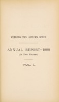 view Annual report of the Metropolitan Asylums Board, 1898 : (in two volumes). Vol. 1.