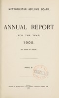 view Annual report for the year 1905 (8th year of issue) / Metropolitan Asylums Board.