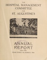 view Annual report for the year ended 31st March, 1954 / The hospital management committee for St. Augustine's.