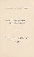 view Annual report 1953 / Banstead Hospital, Sutton, Surrey.