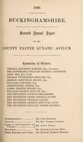 view Seventh annual report on the County Pauper Lunatic Asylum / Buckinghamshire County Pauper Lunatic Asylum.