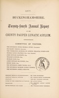 view Twenty-fourth annual report on the County Pauper Lunatic Asylum / Buckinghamshire County Pauper Lunatic Asylum.